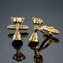 Load image into Gallery viewer, Brand new Fashion design men's French shirt Cufflinks button gold silver anchor rudder pistol bullet aircraft modeling Cufflinks